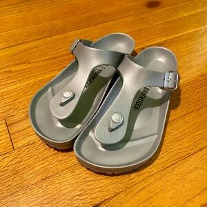 Brand new silver Birkenstocks
